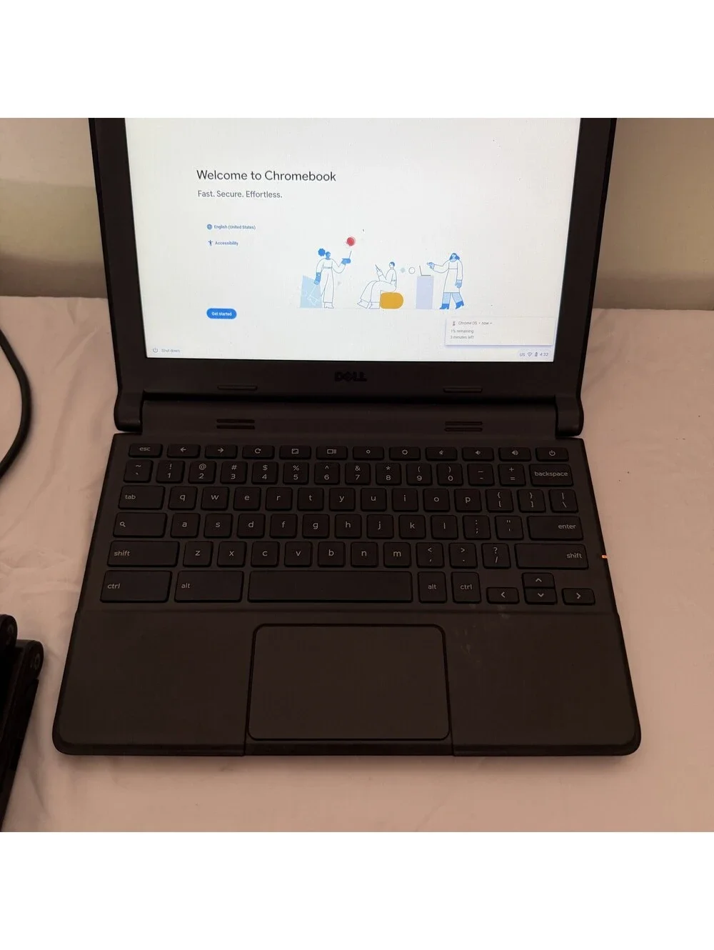 Dell Chromebook 11 P22T Laptop Black with Power Adapter